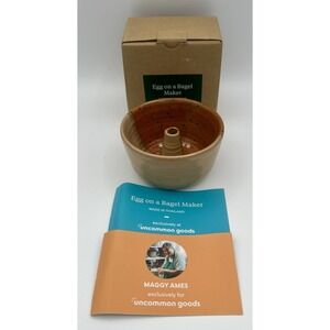 Egg on a Bagel Maker - Glazed Art Pottery - Uncommon Goods - Maggy Ames New